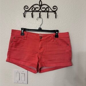 Celebrity Pink Jean Shorts Vibrant Pink Modern Fit